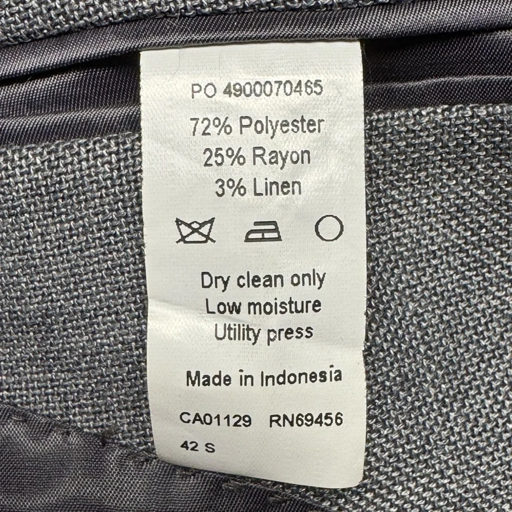 Lauren Ralph Lauren Linen Blend Blazer Mens Size 42S Sport Coat Jacket Gray Prep